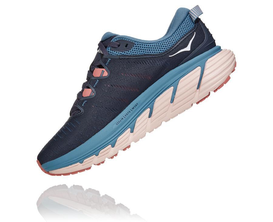 Hoka One One Running Shoes Womens Navy - Gaviota 3 - 68794FELS